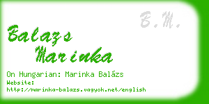 balazs marinka business card